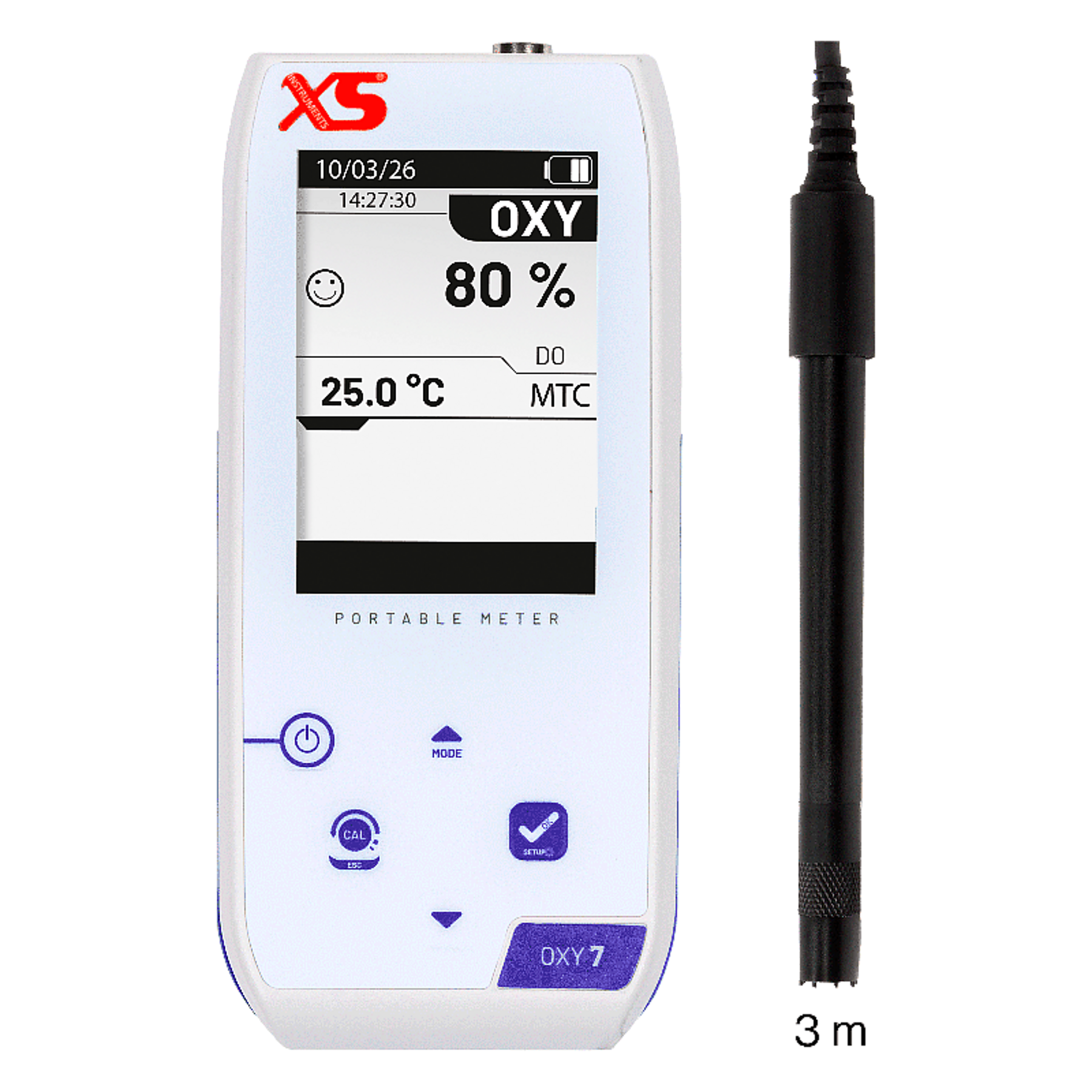 XS OXY 7 NEX – Oxímetro Portátil – Sensor Polarográfico 3 m